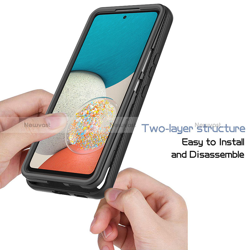 Silicone Transparent Frame Case Cover 360 Degrees JX2 for Samsung Galaxy A53 5G