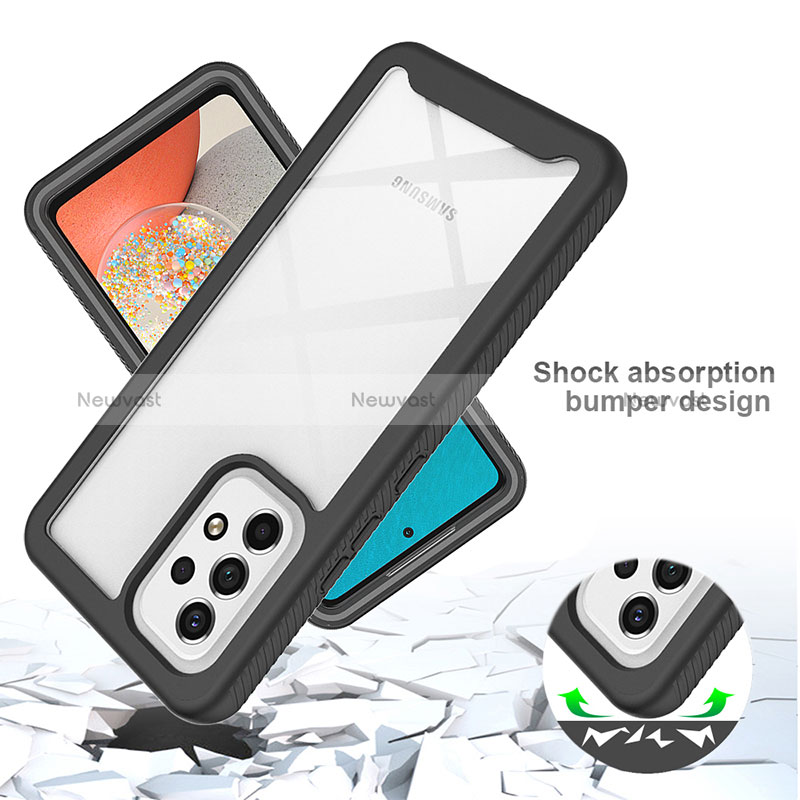 Silicone Transparent Frame Case Cover 360 Degrees JX2 for Samsung Galaxy A53 5G