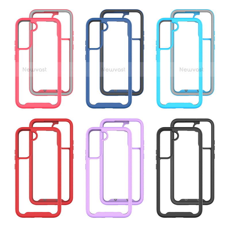 Silicone Transparent Frame Case Cover 360 Degrees M02 for Samsung Galaxy S22 5G