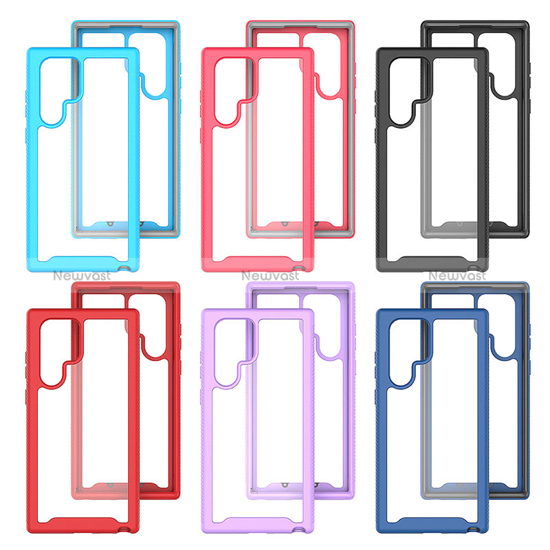 Silicone Transparent Frame Case Cover 360 Degrees M02 for Samsung Galaxy S25 Ultra 5G