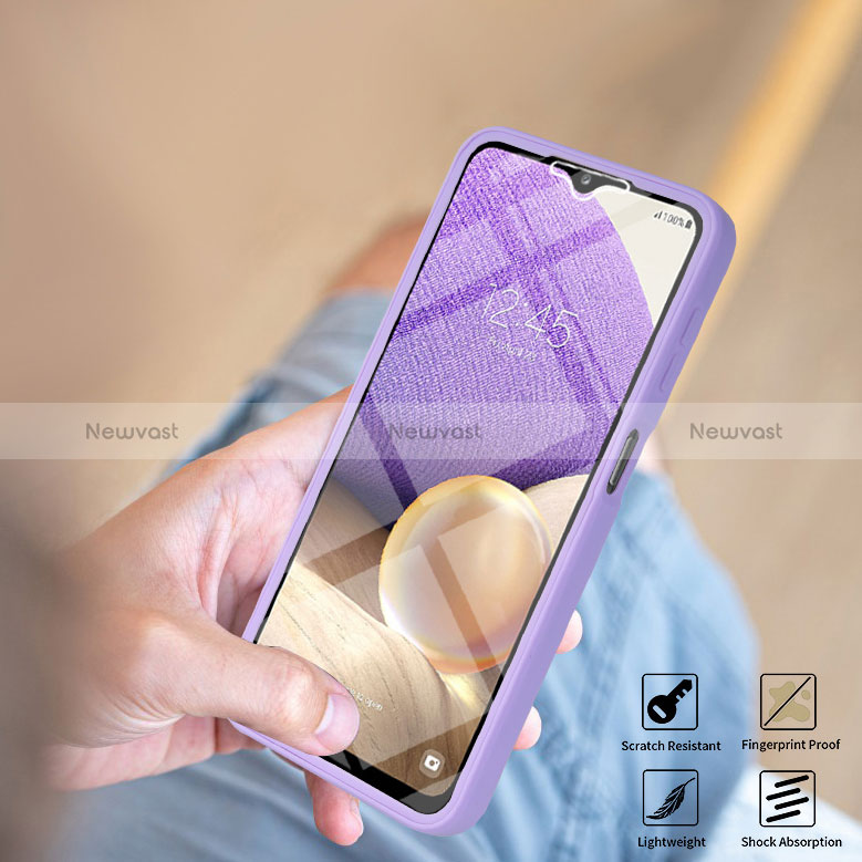 Silicone Transparent Frame Case Cover 360 Degrees MJ1 for Samsung Galaxy A32 4G