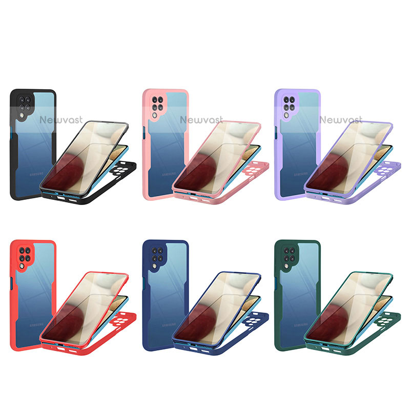 Silicone Transparent Frame Case Cover 360 Degrees MJ1 for Samsung Galaxy F12