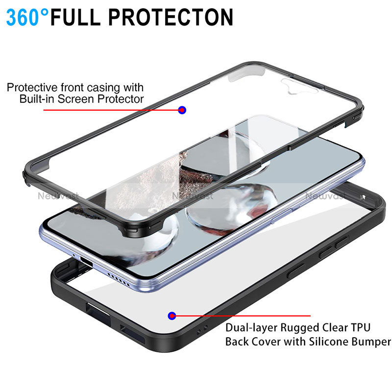 Silicone Transparent Frame Case Cover 360 Degrees MJ1 for Xiaomi Mi 12T 5G