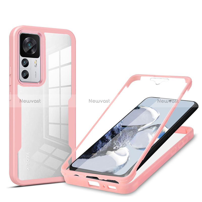 Silicone Transparent Frame Case Cover 360 Degrees MJ1 for Xiaomi Mi 12T 5G