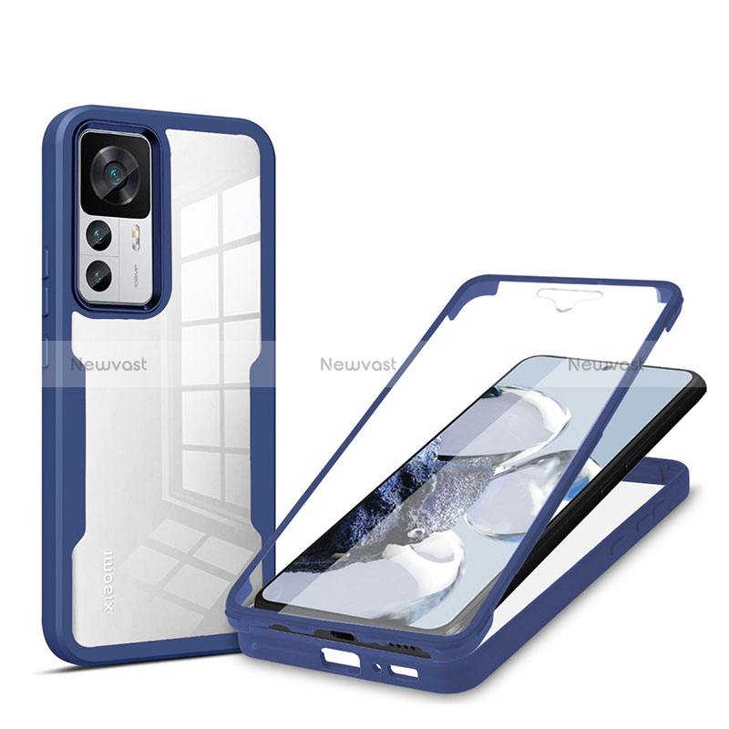 Silicone Transparent Frame Case Cover 360 Degrees MJ1 for Xiaomi Mi 12T 5G