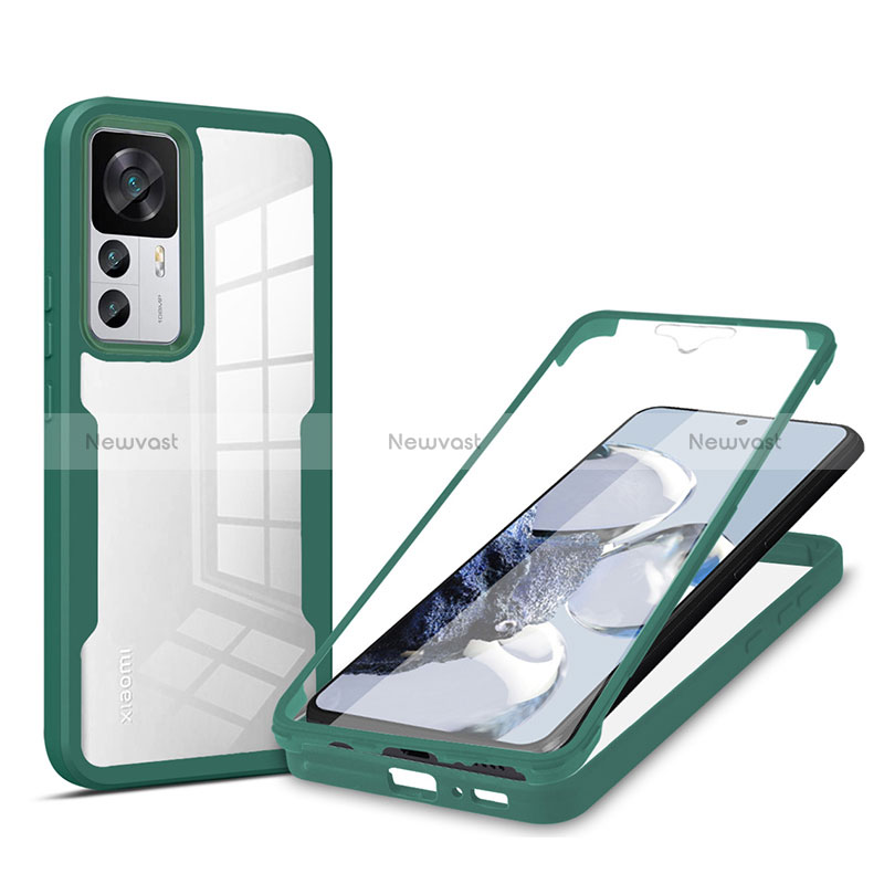 Silicone Transparent Frame Case Cover 360 Degrees MJ1 for Xiaomi Mi 12T 5G