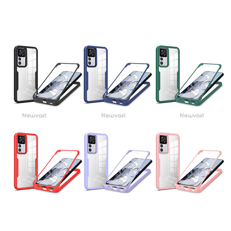 Silicone Transparent Frame Case Cover 360 Degrees MJ1 for Xiaomi Mi 12T 5G