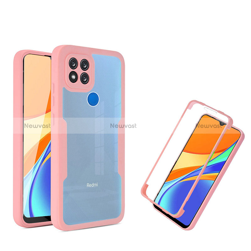 Silicone Transparent Frame Case Cover 360 Degrees MJ1 for Xiaomi POCO C3