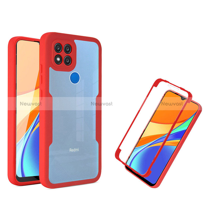 Silicone Transparent Frame Case Cover 360 Degrees MJ1 for Xiaomi POCO C3