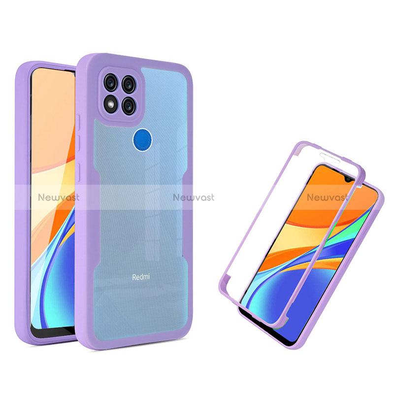 Silicone Transparent Frame Case Cover 360 Degrees MJ1 for Xiaomi POCO C3