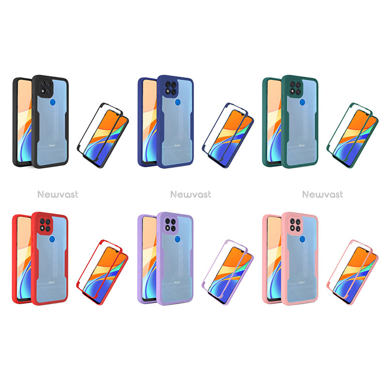 Silicone Transparent Frame Case Cover 360 Degrees MJ1 for Xiaomi POCO C3