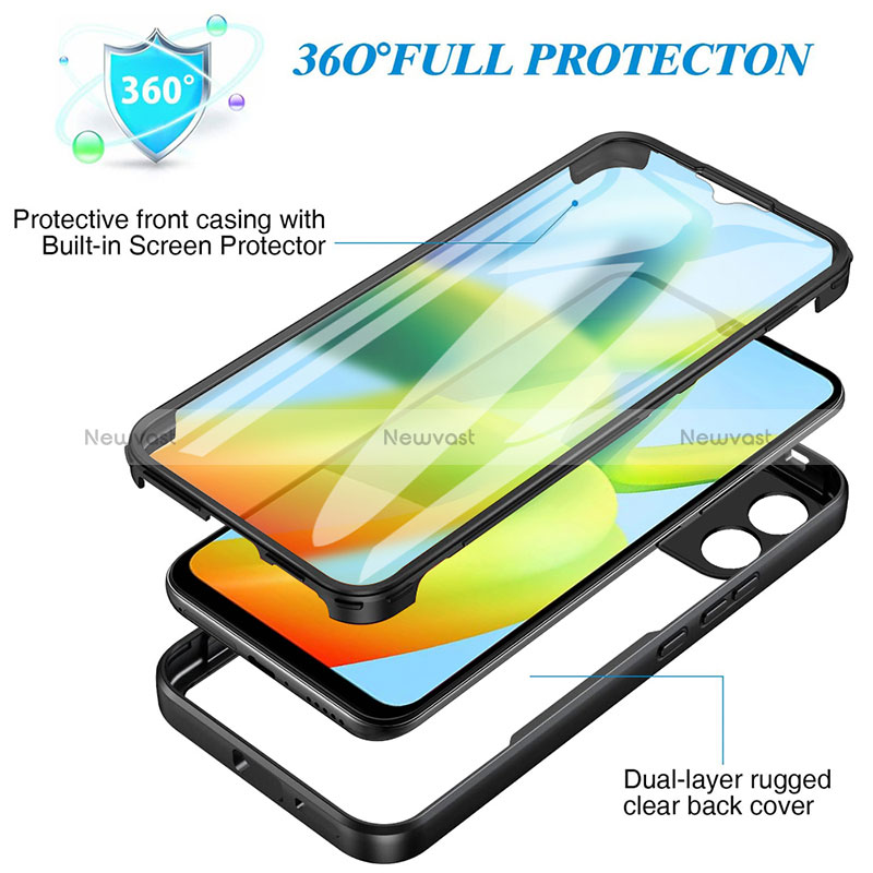 Silicone Transparent Frame Case Cover 360 Degrees MJ1 for Xiaomi Poco C50