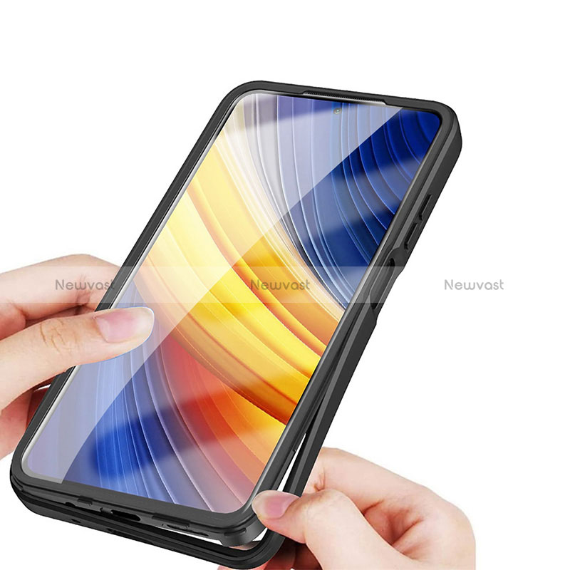 Silicone Transparent Frame Case Cover 360 Degrees MJ1 for Xiaomi Poco X3 NFC