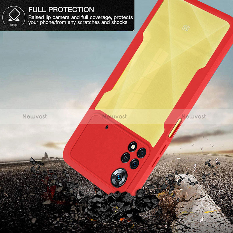Silicone Transparent Frame Case Cover 360 Degrees MJ1 for Xiaomi Redmi Note 11E Pro 5G