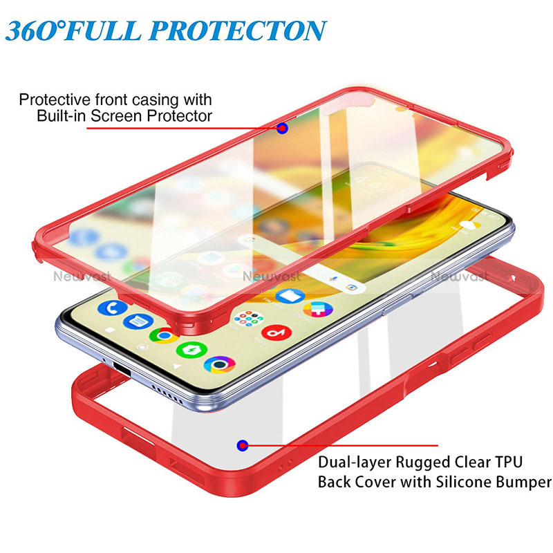 Silicone Transparent Frame Case Cover 360 Degrees MJ1 for Xiaomi Redmi Note 11E Pro 5G