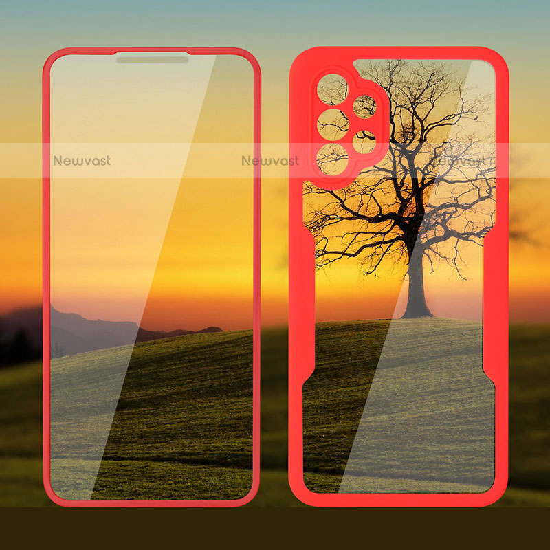 Silicone Transparent Frame Case Cover 360 Degrees MJ2 for Samsung Galaxy M32 5G