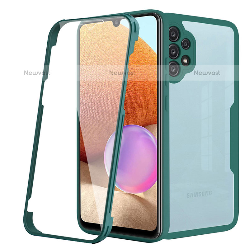 Silicone Transparent Frame Case Cover 360 Degrees MJ2 for Samsung Galaxy M32 5G