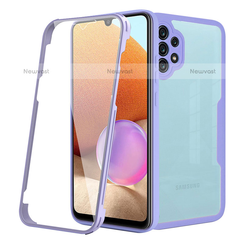 Silicone Transparent Frame Case Cover 360 Degrees MJ2 for Samsung Galaxy M32 5G