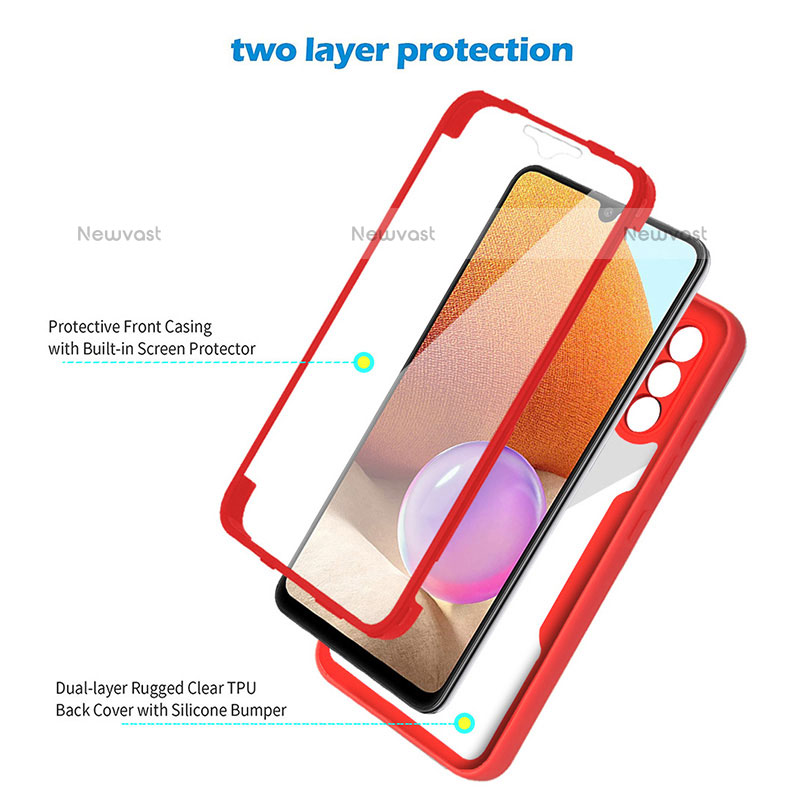 Silicone Transparent Frame Case Cover 360 Degrees MJ2 for Samsung Galaxy M32 5G