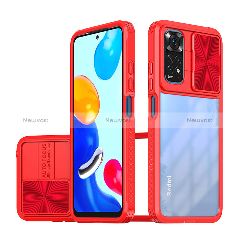 Silicone Transparent Frame Case Cover 360 Degrees QW1 for Xiaomi Redmi Note 11 4G (2022)