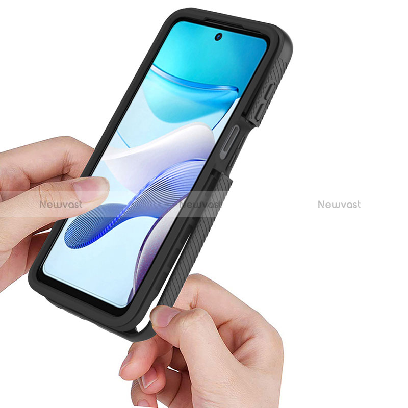 Silicone Transparent Frame Case Cover 360 Degrees YB1 for Motorola Moto G 5G (2023)