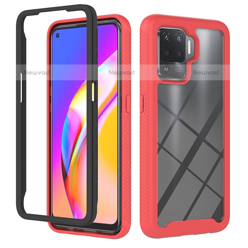 Silicone Transparent Frame Case Cover 360 Degrees YB1 for Oppo F19 Pro