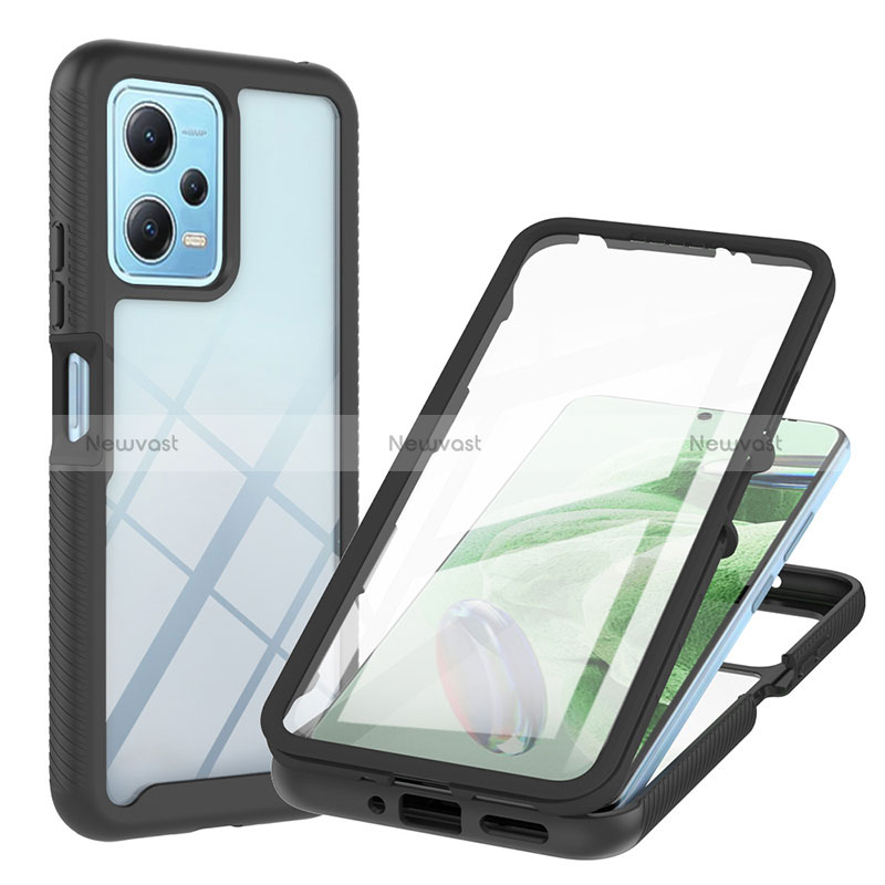 Silicone Transparent Frame Case Cover 360 Degrees YB1 for Xiaomi Poco X5 5G