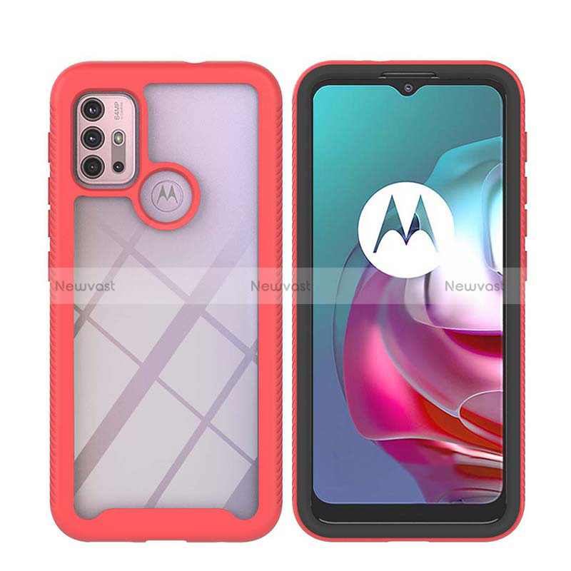 Silicone Transparent Frame Case Cover 360 Degrees YB2 for Motorola Moto G30