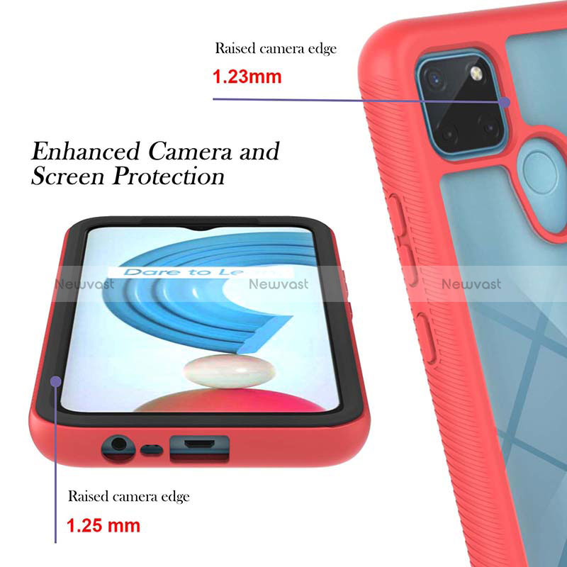 Silicone Transparent Frame Case Cover 360 Degrees YB2 for Realme C21Y