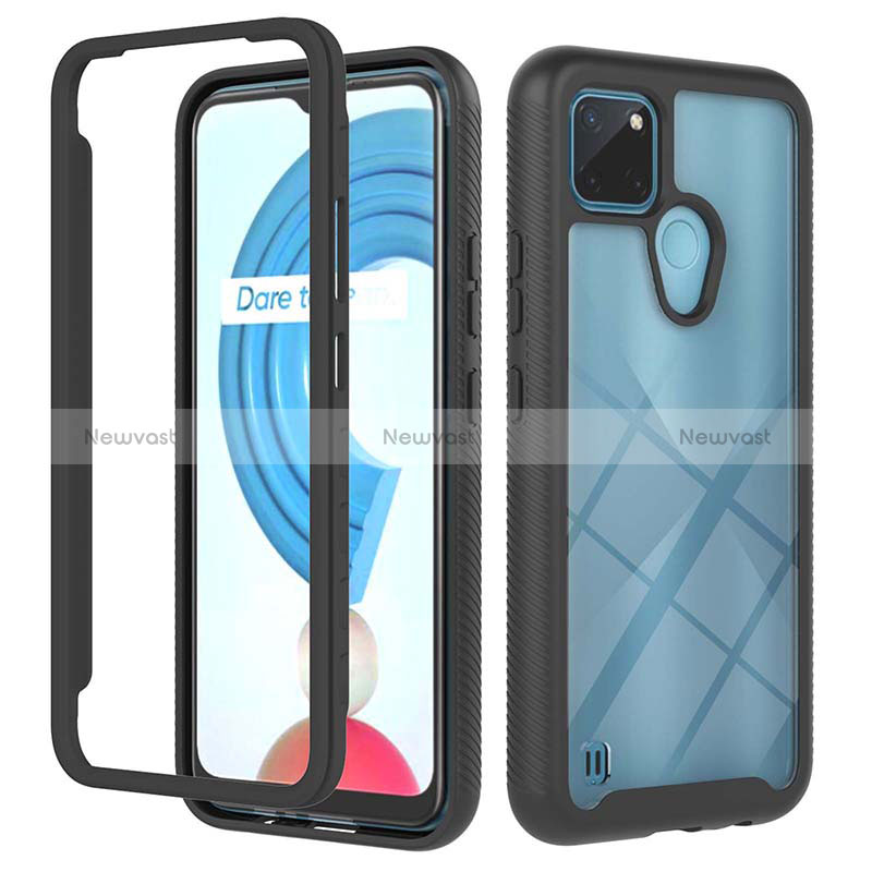 Silicone Transparent Frame Case Cover 360 Degrees YB2 for Realme C25Y