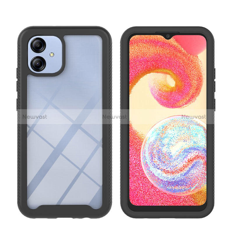 Silicone Transparent Frame Case Cover 360 Degrees YB2 for Samsung Galaxy A04E