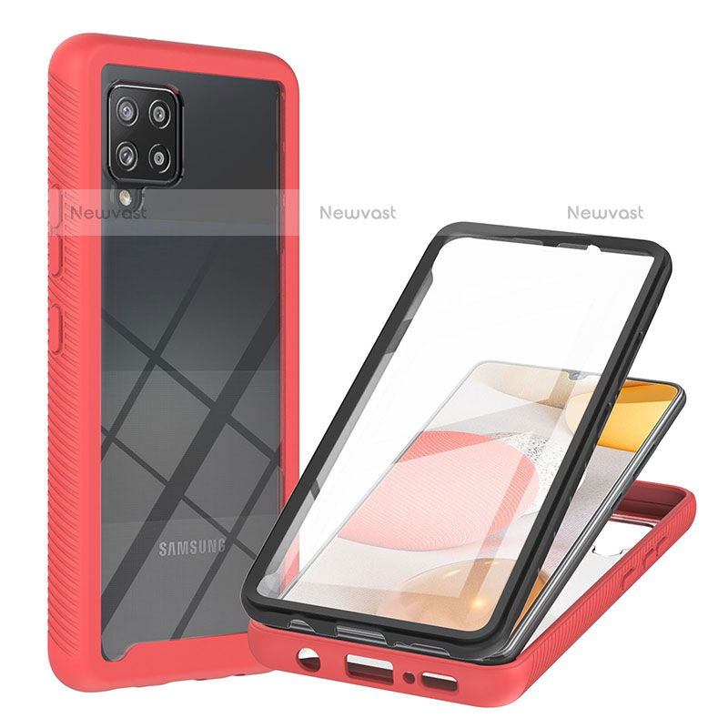 Silicone Transparent Frame Case Cover 360 Degrees YB2 for Samsung Galaxy A42 5G