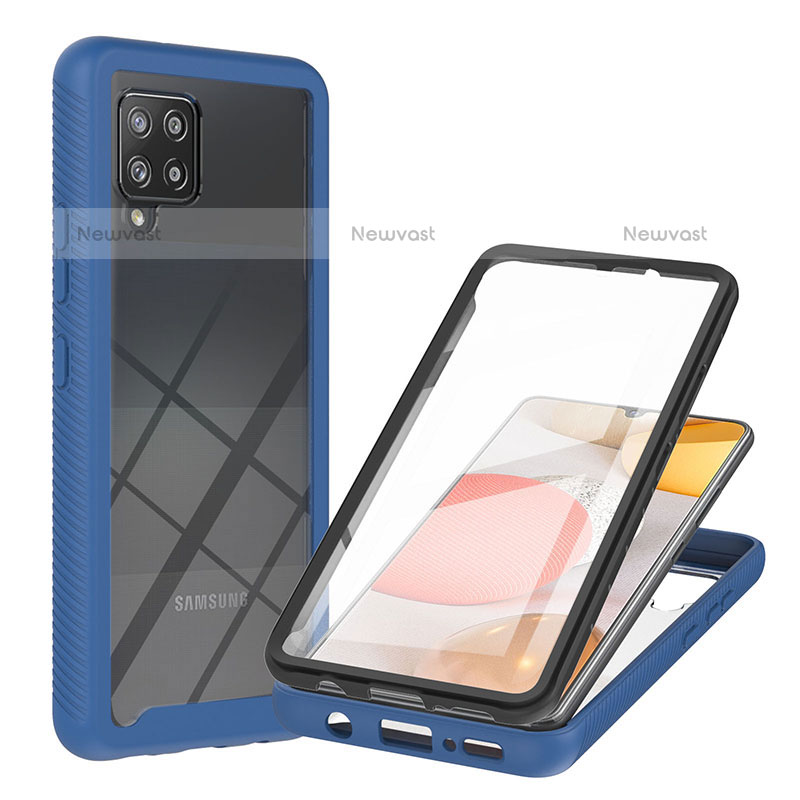 Silicone Transparent Frame Case Cover 360 Degrees YB2 for Samsung Galaxy A42 5G