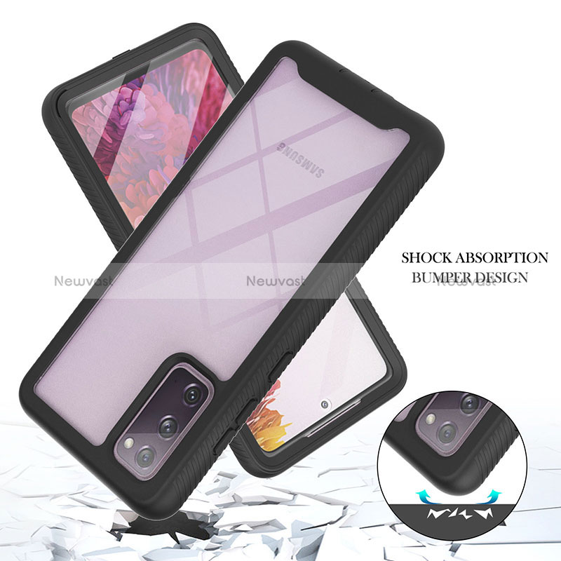 Silicone Transparent Frame Case Cover 360 Degrees YB2 for Samsung Galaxy S20 FE 4G