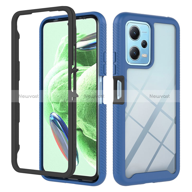 Silicone Transparent Frame Case Cover 360 Degrees YB2 for Xiaomi Poco X5 5G