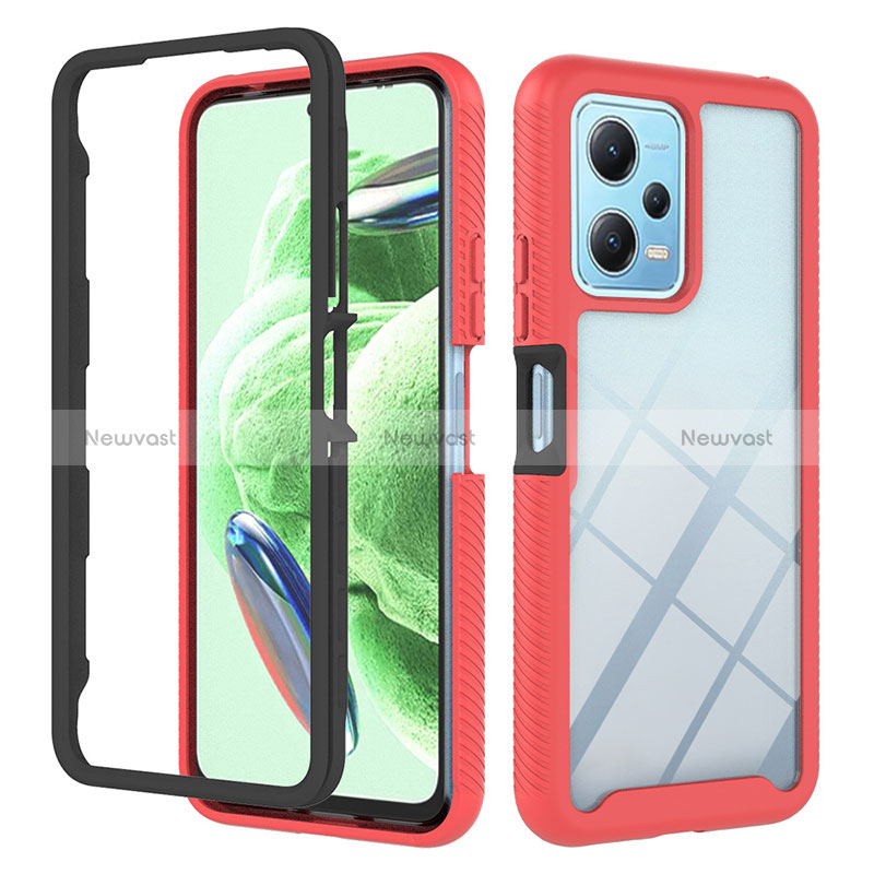 Silicone Transparent Frame Case Cover 360 Degrees YB2 for Xiaomi Poco X5 5G