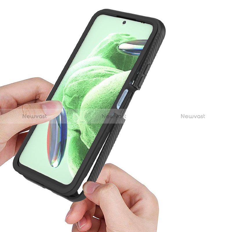 Silicone Transparent Frame Case Cover 360 Degrees YB2 for Xiaomi Poco X5 5G