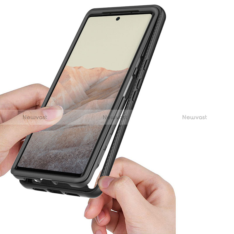 Silicone Transparent Frame Case Cover 360 Degrees ZJ1 for Google Pixel 6 Pro 5G