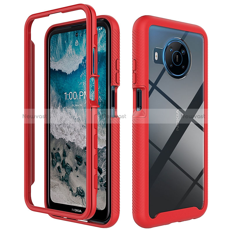 Silicone Transparent Frame Case Cover 360 Degrees ZJ1 for Nokia X100 5G