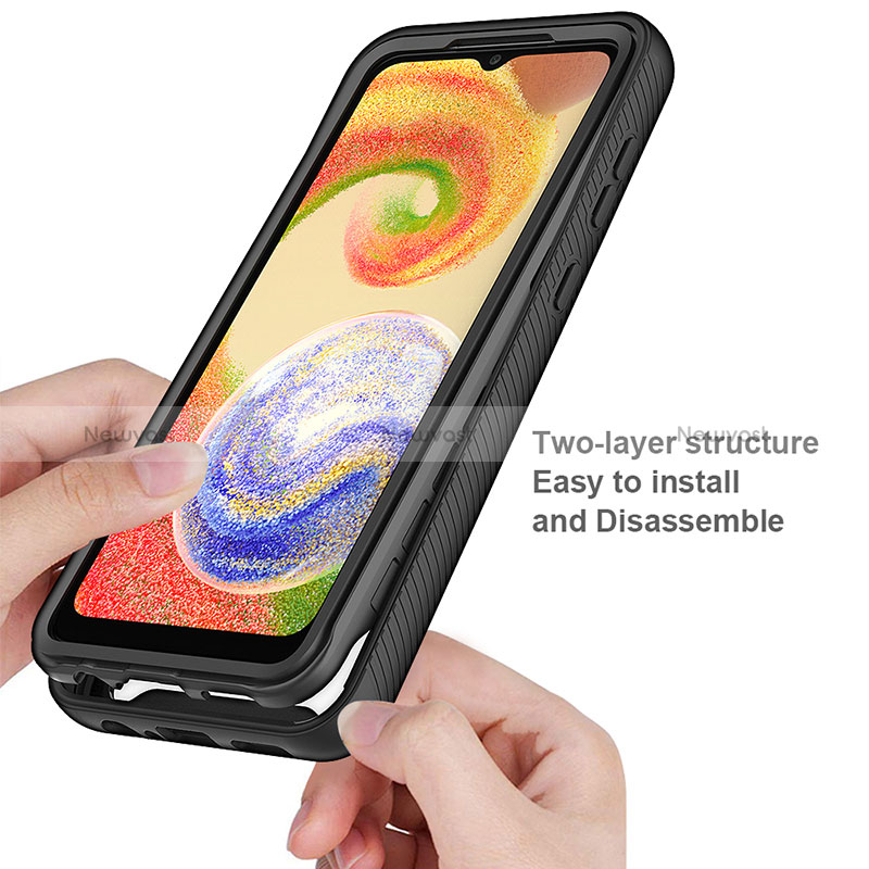 Silicone Transparent Frame Case Cover 360 Degrees ZJ1 for Samsung Galaxy A04 4G