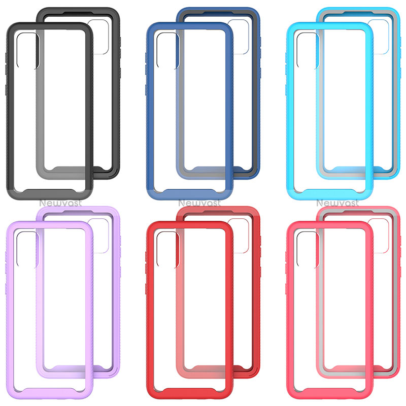 Silicone Transparent Frame Case Cover 360 Degrees ZJ1 for Samsung Galaxy A04 4G