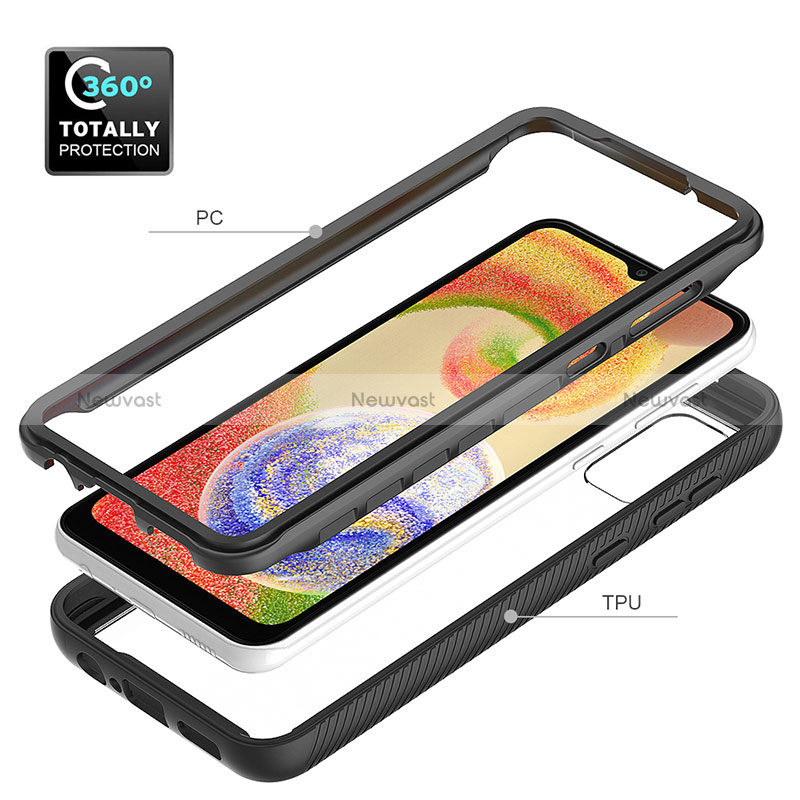 Silicone Transparent Frame Case Cover 360 Degrees ZJ1 for Samsung Galaxy A04 4G