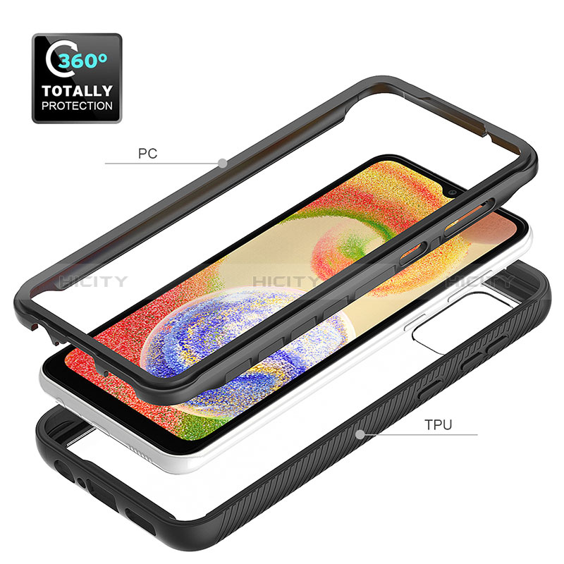 Silicone Transparent Frame Case Cover 360 Degrees ZJ1 for Samsung Galaxy A04E