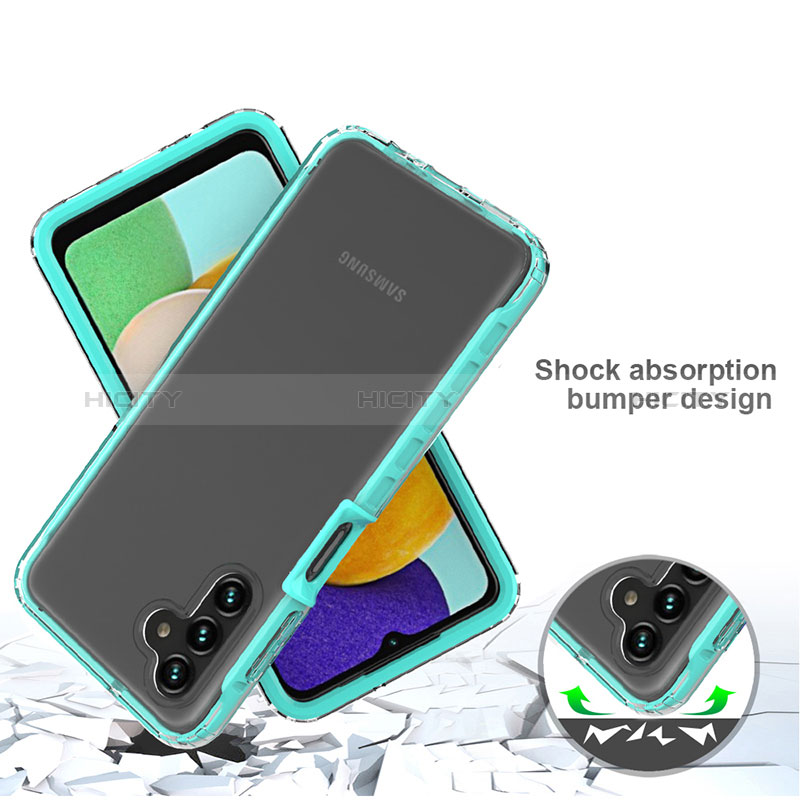 Silicone Transparent Frame Case Cover 360 Degrees ZJ1 for Samsung Galaxy A04s