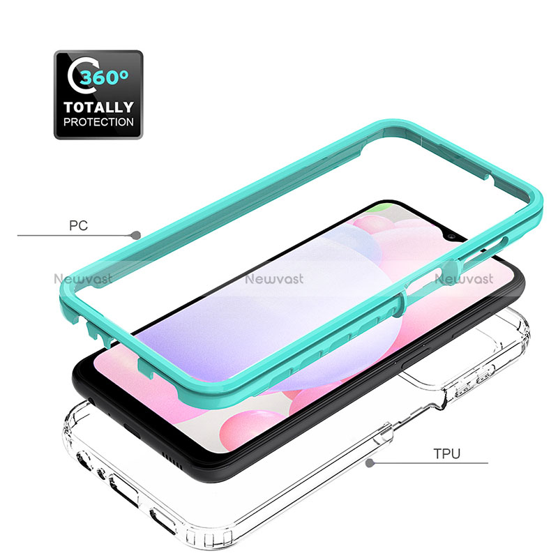 Silicone Transparent Frame Case Cover 360 Degrees ZJ1 for Samsung Galaxy A13 4G