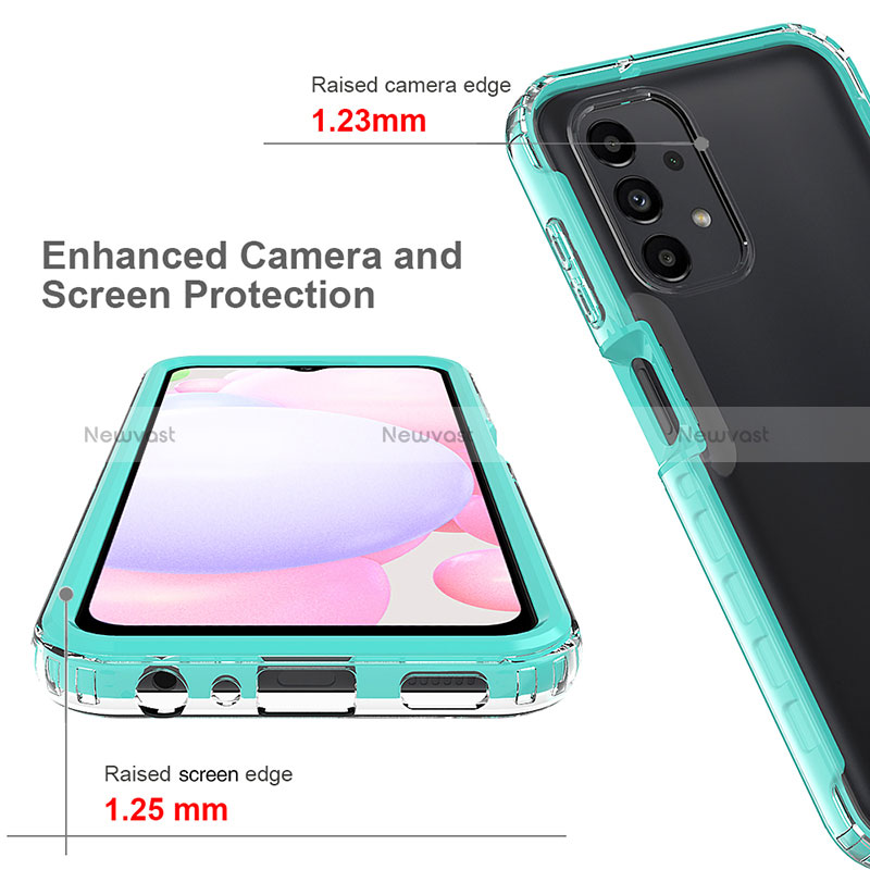 Silicone Transparent Frame Case Cover 360 Degrees ZJ1 for Samsung Galaxy A13 4G