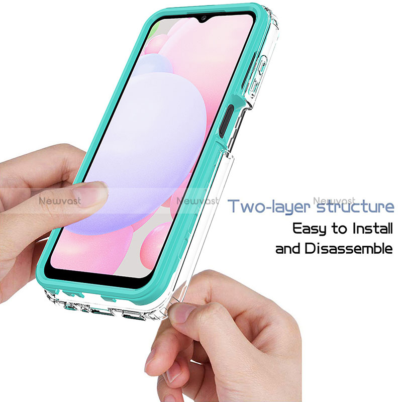 Silicone Transparent Frame Case Cover 360 Degrees ZJ1 for Samsung Galaxy A13 4G