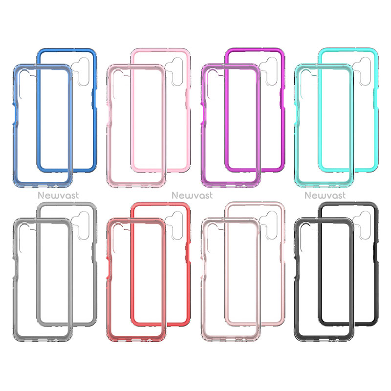 Silicone Transparent Frame Case Cover 360 Degrees ZJ1 for Samsung Galaxy A13 5G