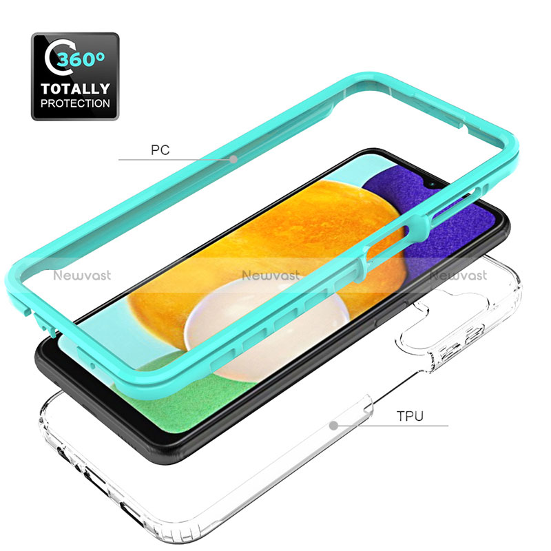 Silicone Transparent Frame Case Cover 360 Degrees ZJ1 for Samsung Galaxy A13 5G