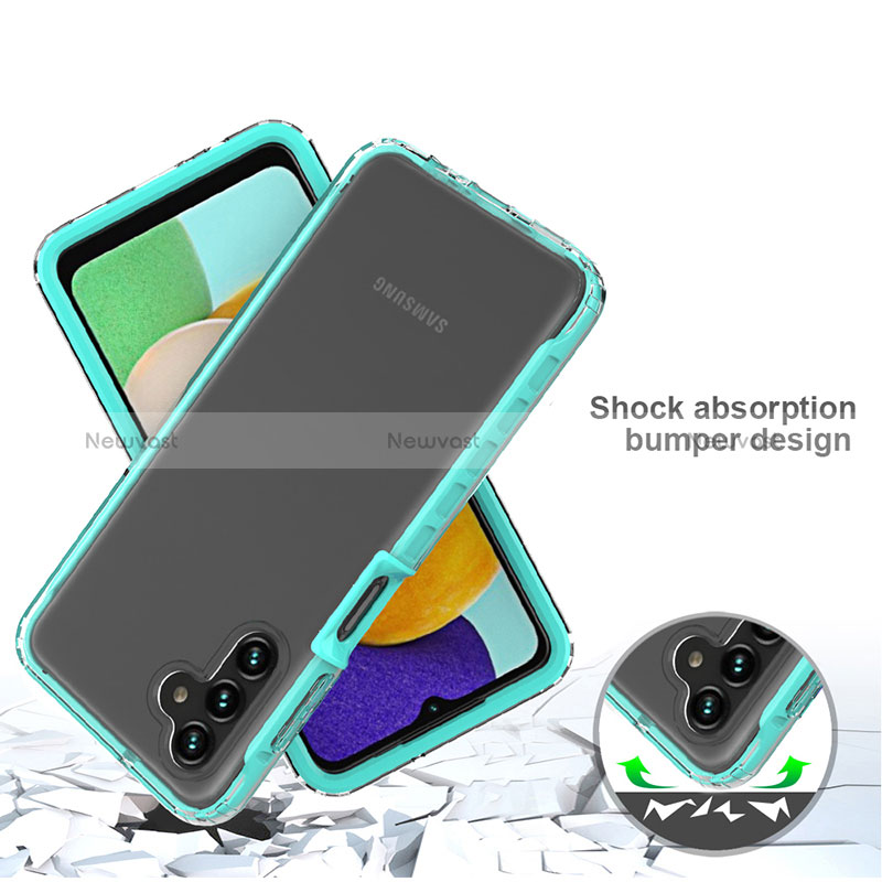 Silicone Transparent Frame Case Cover 360 Degrees ZJ1 for Samsung Galaxy A13 5G